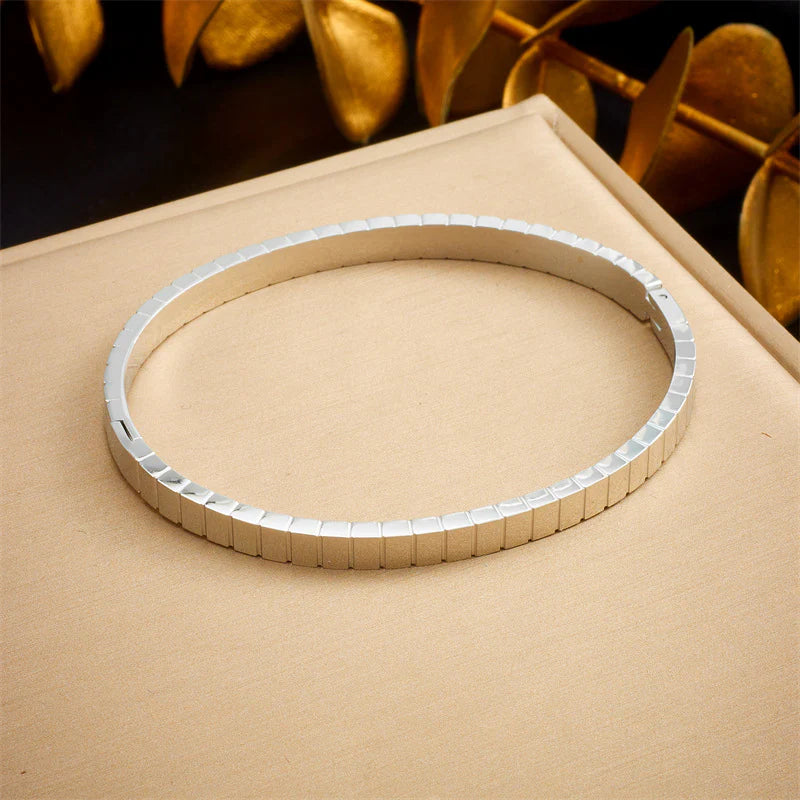 Fashion Round Electroplating Bangles