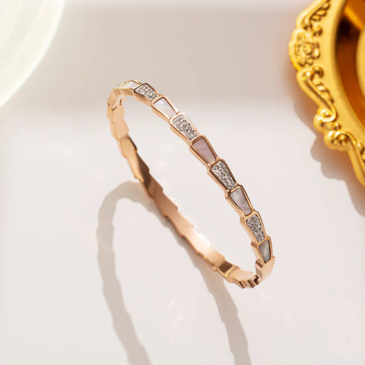 BULGARI Moderate Luxury Titanium  18K Gold Plated Bangles
