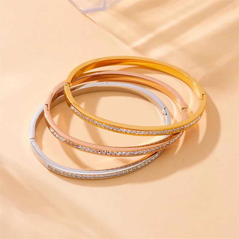Fashion Round Electroplating Bangles