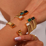 Fashion Round 18K Gold Plated Bangles
