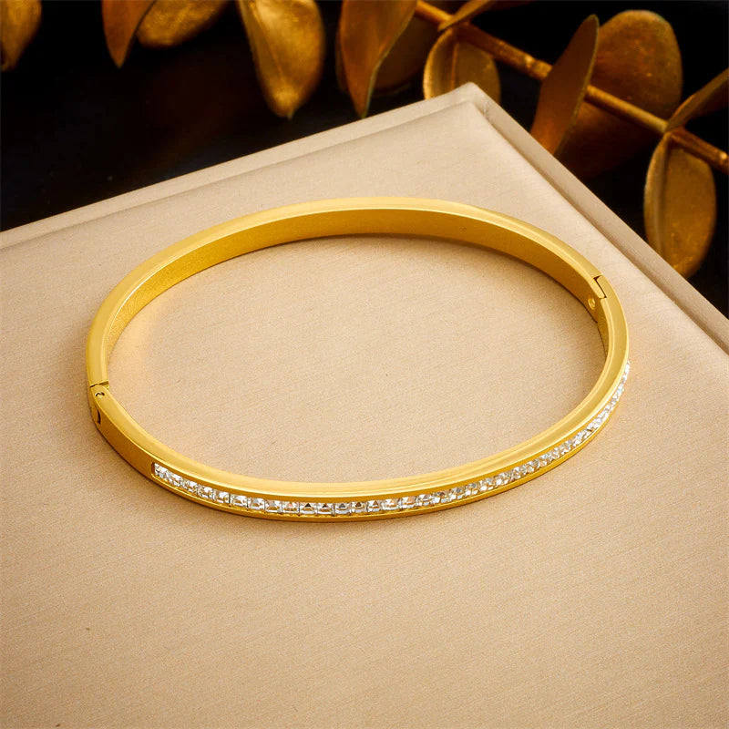 Fashion Round Electroplating Bangles