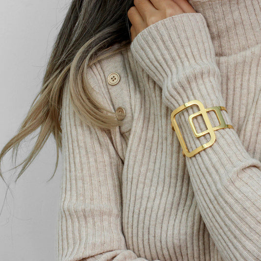 Fashion Round 18K Gold Plated Bangles